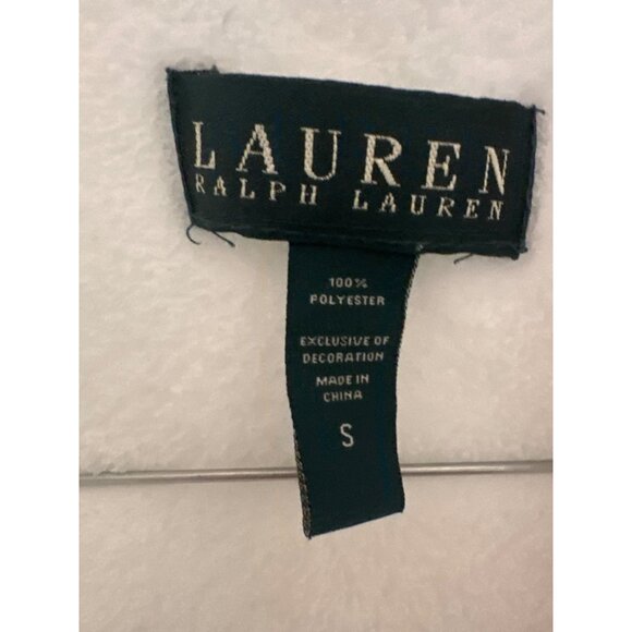 Lauren Ralph Lauren Plush White Bath Lounge Robe Small - Picture 2 of 4